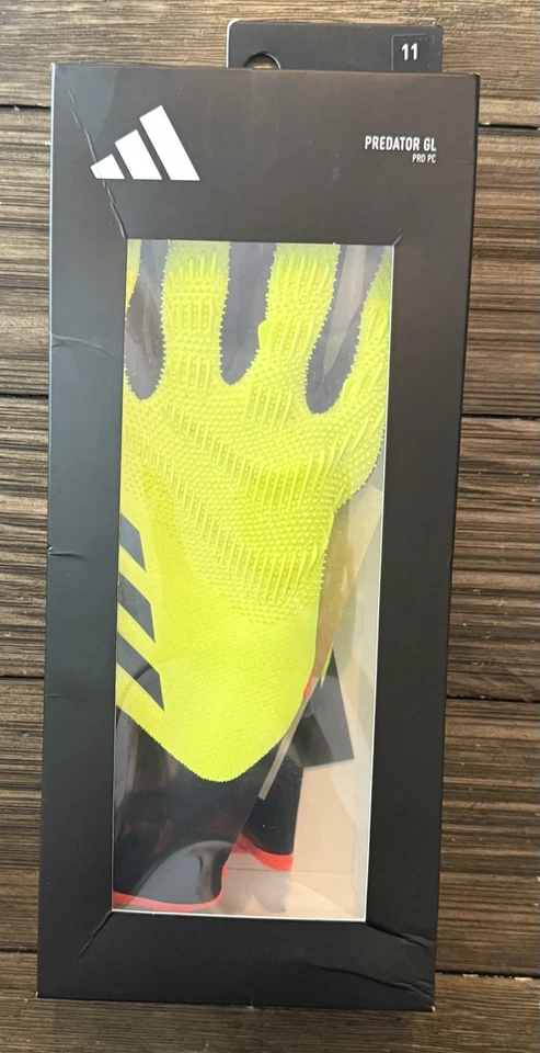 Adidas Predator Pro PC Goalkeeper Gloves Yellow Black Solred IQ4024 - Size 11