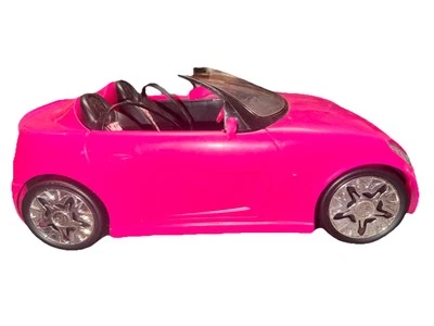 2009 Mattel Barbie Glam Pink Convertible Toy Car Two Seater Adjustable Seat Belt - Image 1 of 3