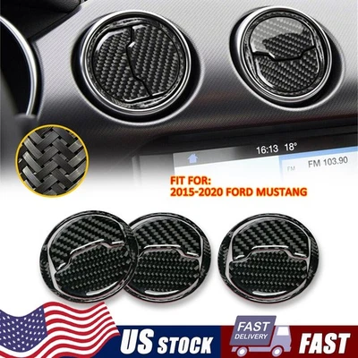 Cubierta de salida de ventilación de aire acondicionado para tablero central decoración para Ford Mustang 2015-2020 Foto 1 de 4