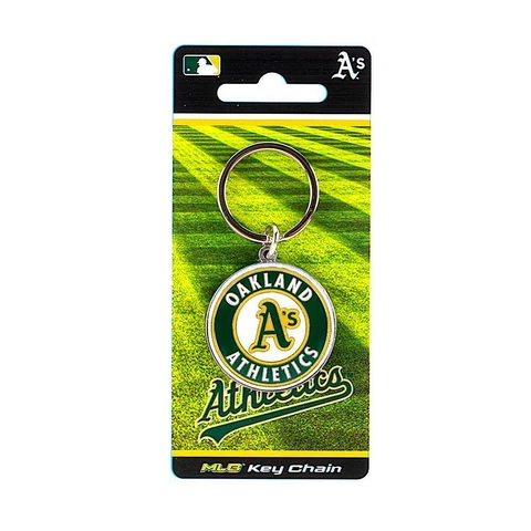 Oakland Athletics MLB Metal Chrome Keychain Ring Cover