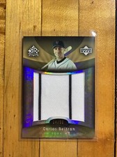 2005 Upper Deck Reflections Carlos Beltran Superswatch Patch Gold /50 Mets