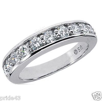 1 ct Round Diamond Anniversary Ring 0.10 ct each, Channel set 18K Gold Band - Image 1 of 3