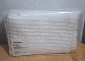NEU Crate & Barrel Kenzie weiß Standard Schein 20 x 26 Zoll 100 % Baumwolle - Bild 1 von 6