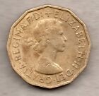 1960 1/2 a Tanner Queen Elizabeth Three old Pence Coin. used in Ireland / Englan