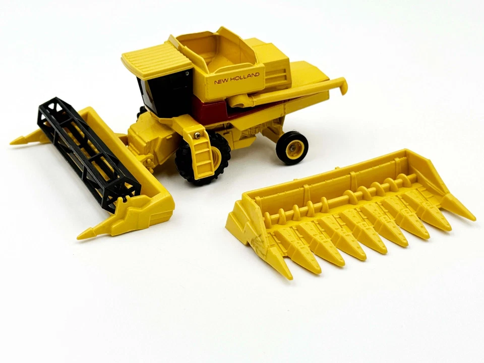 1/64 New Holland TR Series Combine With Maroon Stripe w/ Corn and Grain Heads - Image 1 of 1