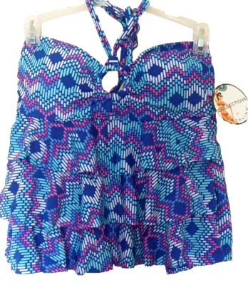 Colecciones de Catalina Tankini Paisley Abdomen Ocultar Volantes Mujer Talla M (8-10) Foto 1 de 4