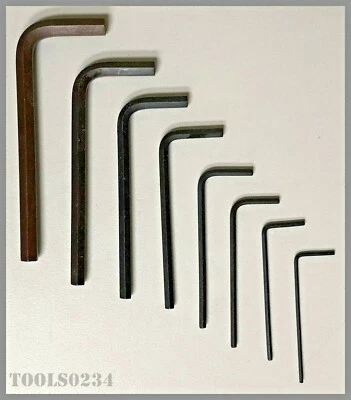 529003 Short-Arm Hex Key Allen Wrench Set .050" - 7/32" Brighton Best 80S 8 Pcs  - Image 1 of 4