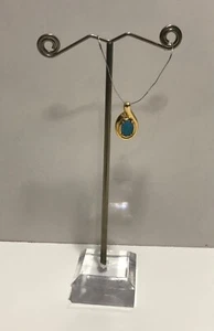 Vintage 14K Yellow Gold Opal & Diamond Charm Pendant Marked VD 14k - Picture 1 of 12