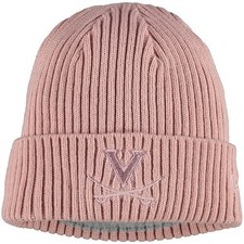 New Era Virginia Cavaliers Women's Pink Team Glisten Cuffed Knit Hat