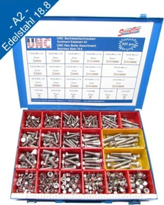 UNC Tornillos Pulgadas Surtido 520 Piezas Acero Inoxidable A2 | - Imagen 1 de 5