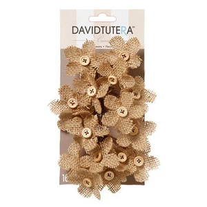 PICOS DE FLORES DE ARPILLERA NATURAL DAVID TUTERA PARA BODAS RÚSTICAS - 16 PIEZAS - Imagen 1 de 4