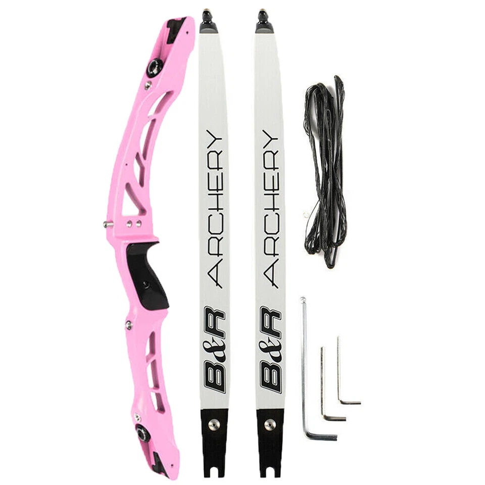 ILF 68" Recurve Bow 25" Riser Archery 20-40lbs Aluminum Target Bow Hunting Shoot - Image 1 of 4