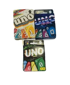 NEW-Bundle of 3 Mattel UNO 1970's 1980's 2000's Retro Family Card Game Series  - Picture 1 of 3