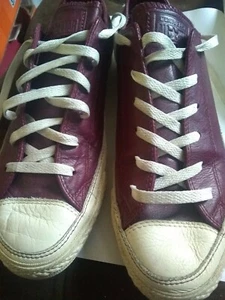 Ladies Leather Converse all star trainers size 8 - Picture 1 of 8