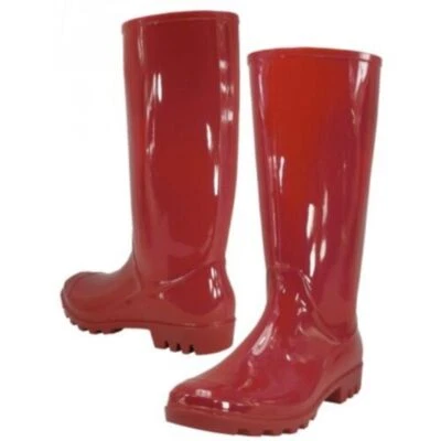 Botas de lluvia de goma para mujer negras azules grises verdes rojas amarillas talla 5 6 7 8 9 10 11 Foto 1 de 2