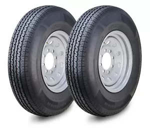 2 FC Trailer Tire Assembly ST225/90R16 14-Ply Silver Mod Rim 8 Lug on 6.5" - Picture 1 of 1