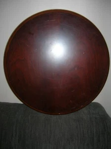 THE BOMBAY COMPANY  ROUND WOODEN  TABLE  BASE  14 in dm Burgundy  - Picture 1 of 3