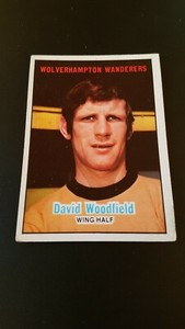 A&BC 1970 Footballer Card Orange Back - #30 David Woodfield - Wolves - (A)