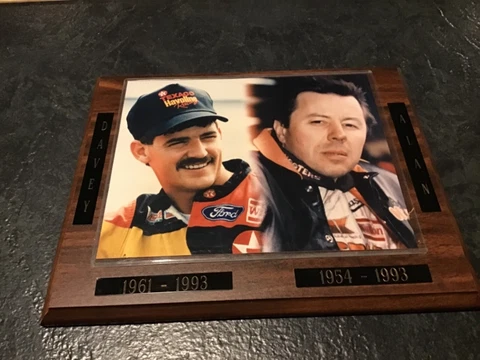 In Memory Davey Allison & Alan Kulwicki Memorial Wall Plaque 10.5" x 13" NASCAR Cover