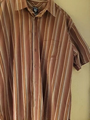 Kuhl Men's Born In The Mountains Short Sleeve Shirt Multicolored Stripes 2XL XXL - Image 1 of 4