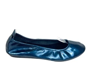 Arche Women's Laius Shiny Turquoise Blue Leather Slip-On Soft Sole Ballet Flats - Picture 1 of 13