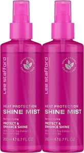 2 X Lee Stafford Original Heat Protection Shine Mist 200ml, for Straighter Hair - Picture 1 of 6
