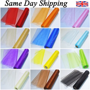 Organza Fabric 29cm wide x 25m Roll, 1m 3m 5m Sheer Wedding Decor, Bows, Sawing - Picture 1 of 15