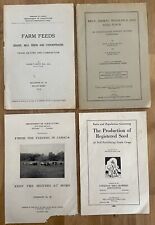 Antique Farm Bulletins Lot Of 4. 1916-1930. Farm Feeds. Rules And Regs Prod Seed