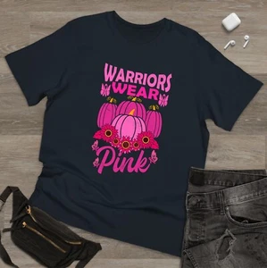 Warriors wear pink breast cancer tshirt, Breast Cancer Awareness pink ribbon top - Picture 1 of 7