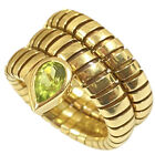 Bvlgari Bulgari Tubogas Snake Peridot Ring Size Us6 18k Yellow Gold Auth H1100