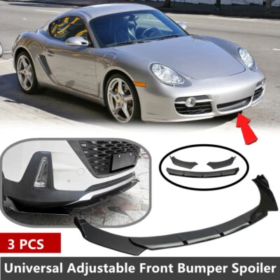 Add-on Universal Fit For 06-08 Porsche Cayman Front Bumper Lip Spoiler Splitter - Image 1 of 4