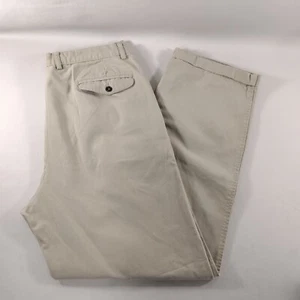 Claiborne Beige Pleated Cuffed Khaki Dress Pants Mens Size 36x32 - Picture 1 of 6