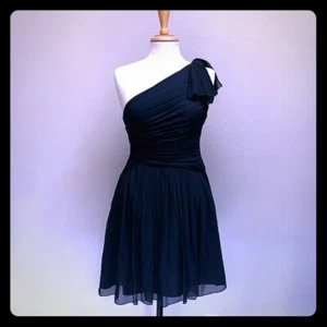 Jill Stewart Classy & Sexy Silk Chiffon Fit Flare One Shoulder Party Dress 4 - Picture 1 of 3