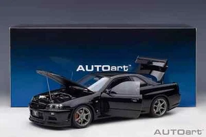 AutoArt 77407 Nissan SKYLINE GT-R (R34) V-SPEC II 1:18 NEW BLACK Pearl GTR - Picture 1 of 6