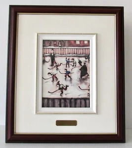 BEAUTIFUL NORMAND HUDON QUEBEC ARTIST PICTURE UNDER GLASS WITH FRAME - Picture 1 of 13