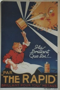 "THE RAPID" Original Litho R. DION Poster um 1920 84x123cm - Bild 1 von 1