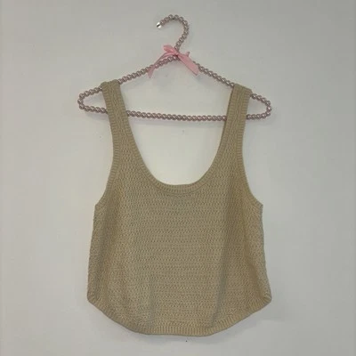 Tejido Para Mujer Talla Xs Cottage Core Boho Playa Campesino Orgánico Beige Lagenlook Fest Foto 1 de 4