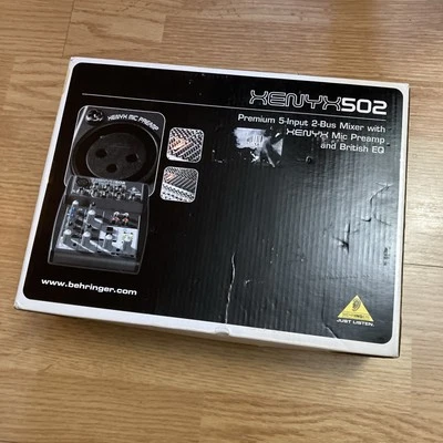 Behringer Xenyx 502 Premium 5-Input 2-Bus Sound Mixer With Adapter - Image 1 of 4