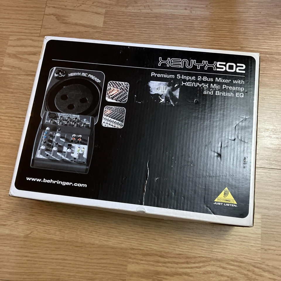 Behringer Xenyx 502 Premium 5-Input 2-Bus Sound Mixer With Adapter - Image 1 of 4