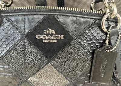 Coach ~ Small Kelsey Satchel Crossbody In Metallic Patchwork Leather ~ F56848 - Image 1 of 4