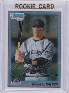 RUSSELL WILSON Bowman Cromado RARA TARJETA DE NOVATO Béisbol Fútbol SEAHAWKS ¡PRIMERA RADIOCONTROL! - Imagen 1 de 2