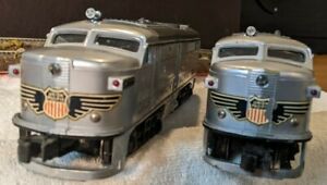 Lionel O Gauge Postwar 2023 Union Pacific Alco AA Units Silver with Gray Roofs