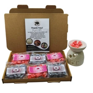 Wax Melts Geschenkset, 20 Mini Herzen, 6 Düfte, 100+ Stunden Brenndauer SnowAngel + Opium. - Bild 1 von 8