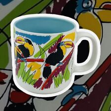 RARE Vintage 80s Mary Ellis Toucans Mug Mugs by Ganz S Papel Korea Tropical Bird