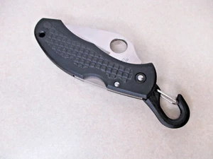 Vintage Spyderco C26SBK Snap-It Snap It Seki City Japan G-2 Stainless Clip Knife - Picture 1 of 14