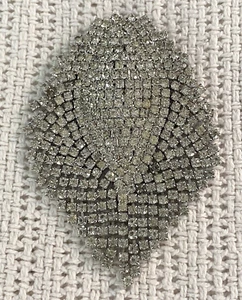Beautiful Unique Large Rhinestone Brooch With Dangly Ends - Picture 1 of 22
