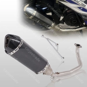 For GY6 Engine Full Exhaust Pipe Muffler Motorcycle 125cc 150cc Scooter Moped AT - Picture 1 of 12