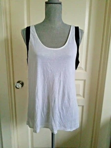 Camiseta sin mangas AIKO From Intermix CON cuero talla mediana - Imagen 1 de 8