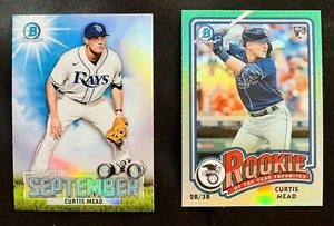 2 Card Curtis Mead SP RC Lot, Topps Chrome Sights On September+ROY SP Tampa Bay - Picture 1 of 2