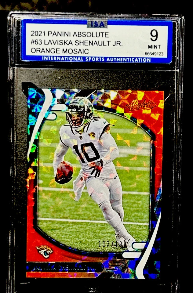 Laviska Shenault Jr. 2021 Absolute Orange Mosaic /199 Jaguars ISA 9 Mint POP 1 - Image 1 of 2